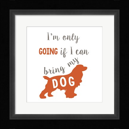 Framed Going Dog Print