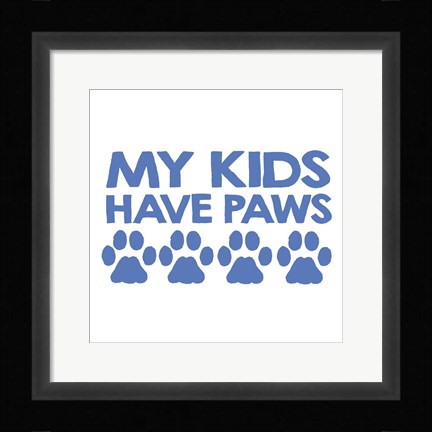 Framed Kids Paws Print