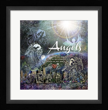 Framed Angels Print