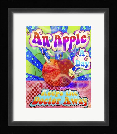 Framed Apple a Day Print