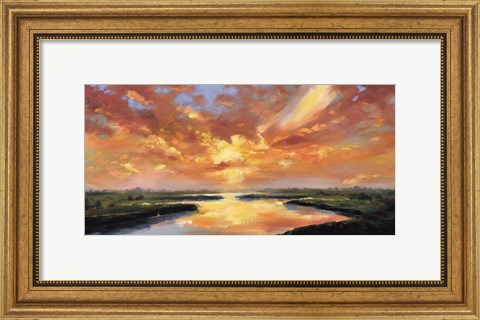 Framed Sunset Reflection Print