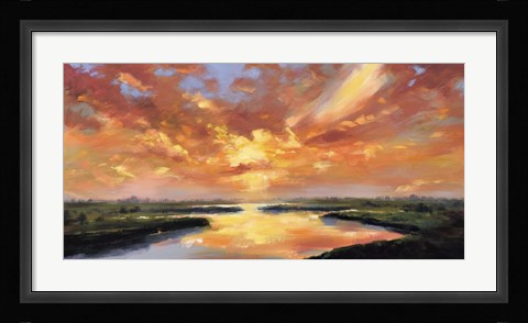 Framed Sunset Reflection Print