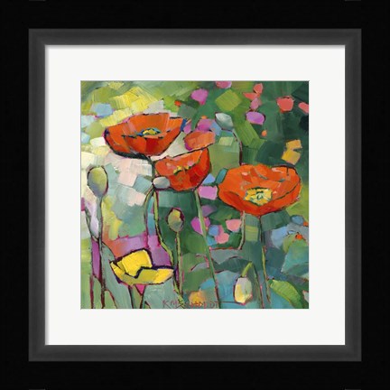 Framed Poppies Galore Print