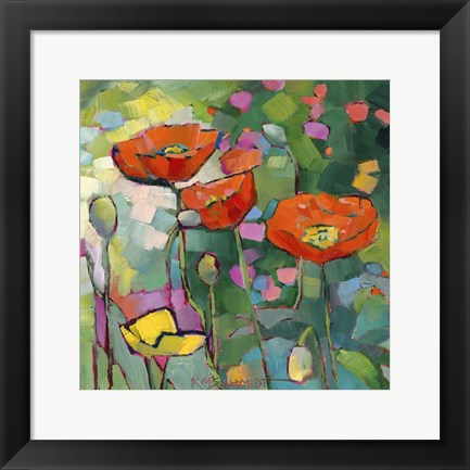 Framed Poppies Galore Print
