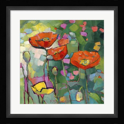 Framed Poppies Galore Print