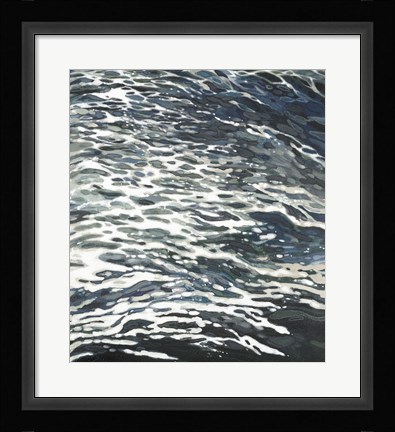 Framed Rough Wake in Gray Print