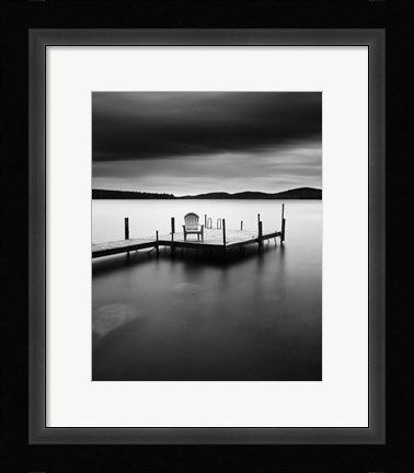 Framed Thunderstorm Approaching Thompson Lake Print