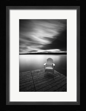 Framed Vacationland (Three Stacked Chairs) Print