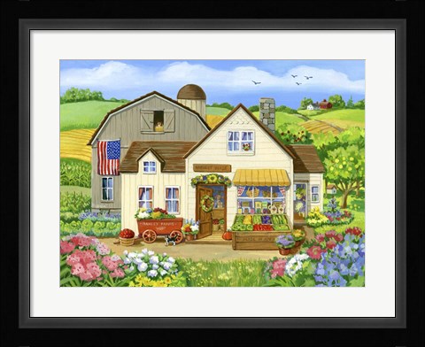 Framed Harvest House 2 Print