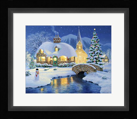 Framed Starlight Village Print