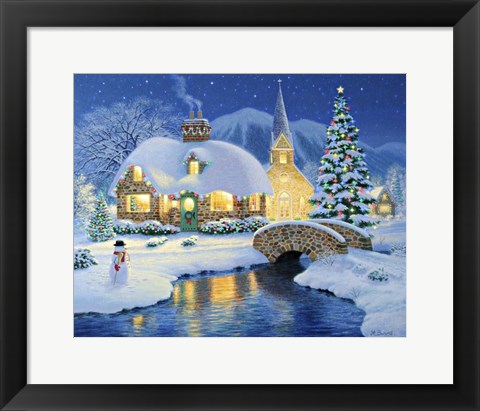 Framed Starlight Village Print