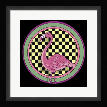 Framed Pop Art - Flamingo Print