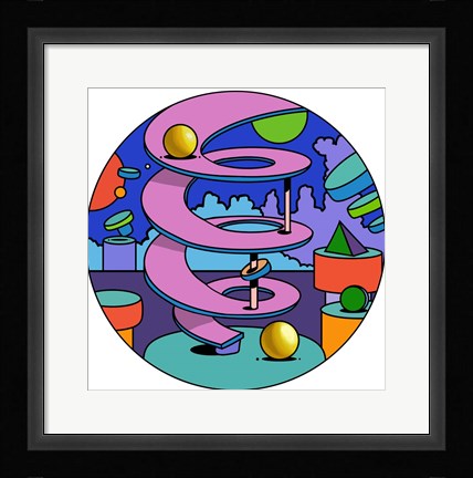 Framed Pink Ramp Circle Print