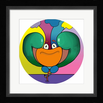 Framed Power Flower Circle Print