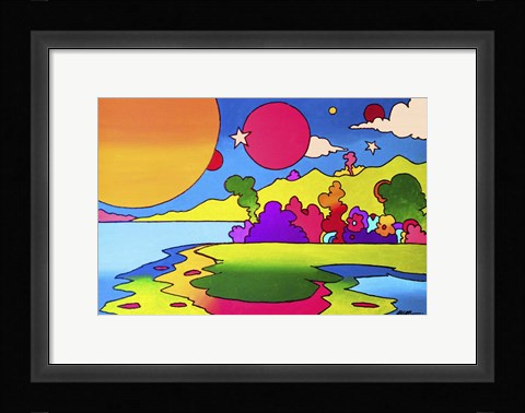 Framed Pop Art Landscape Print