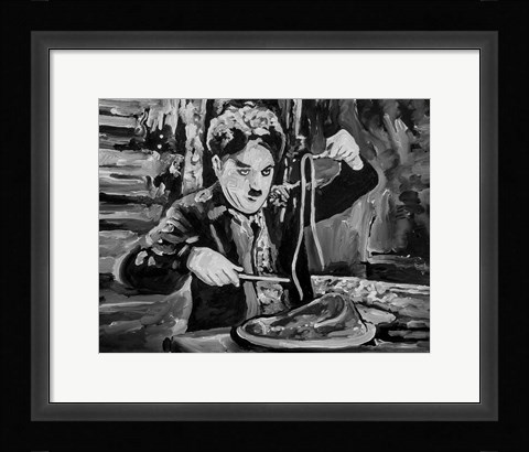 Framed Charlie Chaplin Print