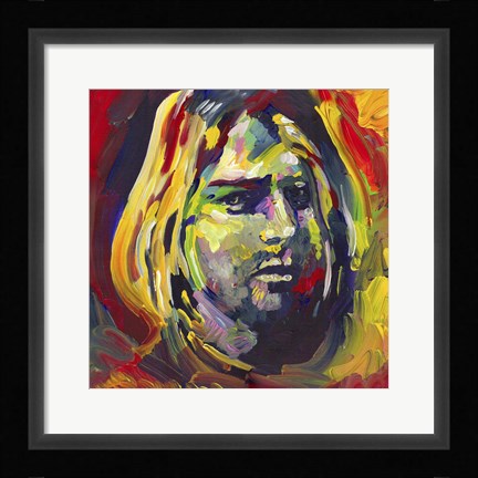 Framed Kurt Cobain Print