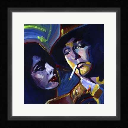 Framed Robert Mitchum Film Noir Print