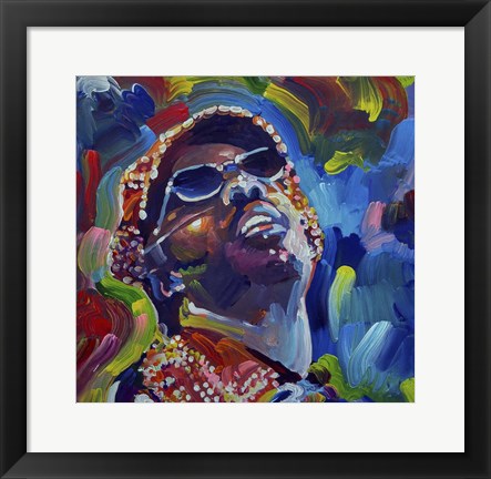 Framed Stevie Wonder Print
