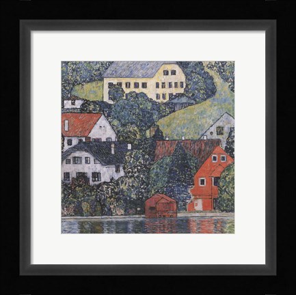 Framed Houses at Unterach on the Attersee Print