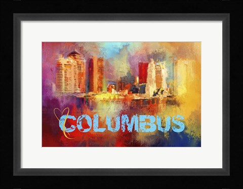 Framed Sending Love To Columbus Print