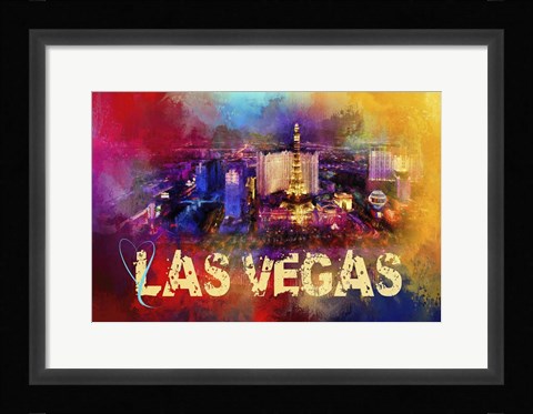 Framed Sending Love To Las Vegas Print