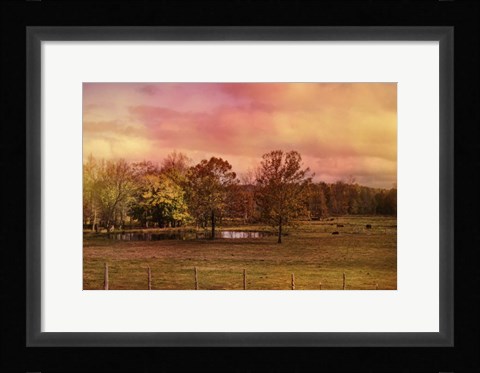 Framed Autumn At The Cattle Farm Print