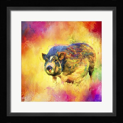 Framed Jazzy Pig Print