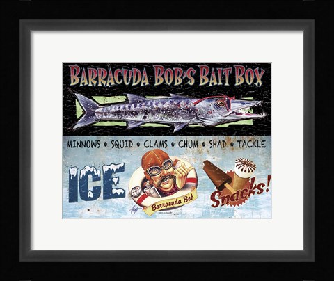 Framed Barracuda Bob Print