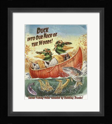 Framed Duck Canoe Print