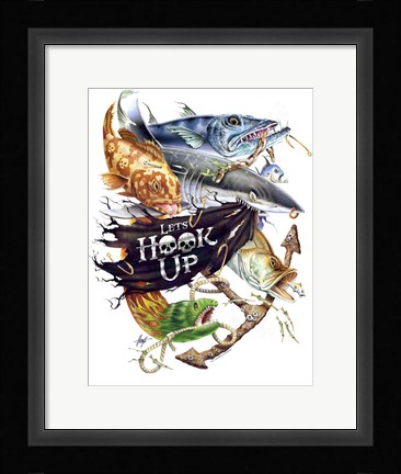 Framed Lets Hook Up Print