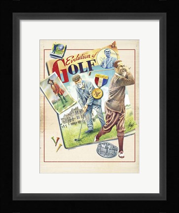 Framed Golf Evolution Print