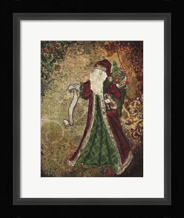 Framed Father Christmas Print