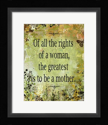 Framed Mothers Print