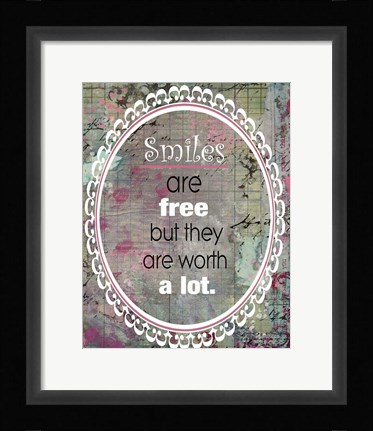Framed Smiles (Urban Grunge theme) Print