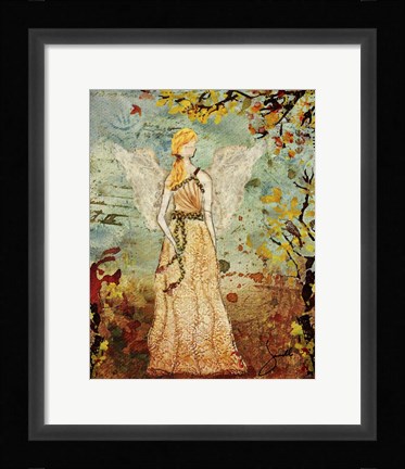 Framed Angel of Autumn Print