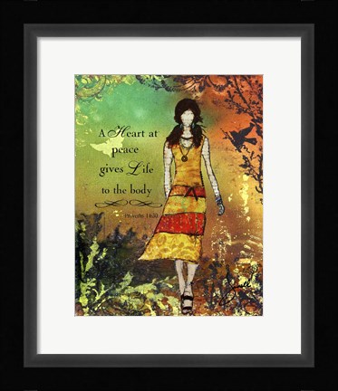 Framed Heart at Peace Print