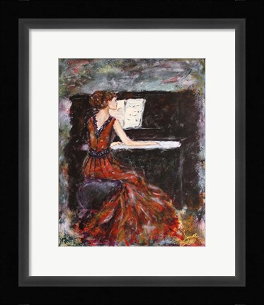 Framed Playing Chopin Print