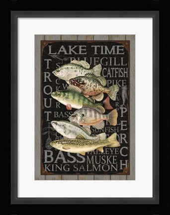 Framed Wilderness Lodge-O Print