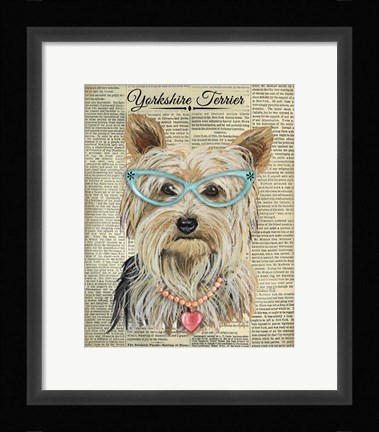 Framed Yorkshire Terrier Print