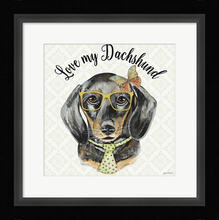 Framed Dachshund Print