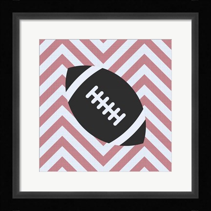 Framed Eat Sleep Play Football - Pink Part I Print
