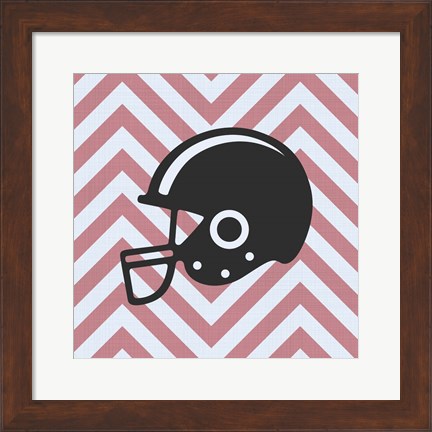 Framed Eat Sleep Play Football - Pink Part III Print