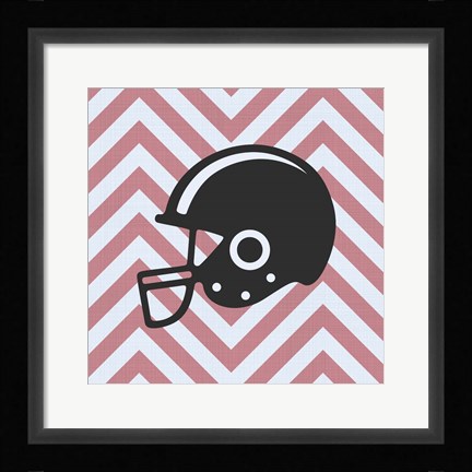 Framed Eat Sleep Play Football - Pink Part III Print