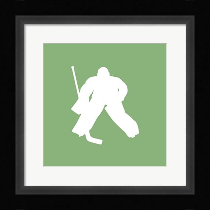 Framed Hockey Player Silhouette - Part II Print