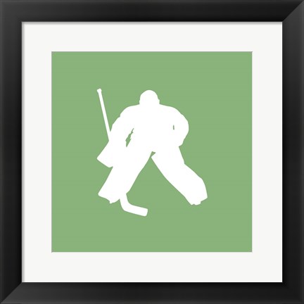 Framed Hockey Player Silhouette - Part II Print