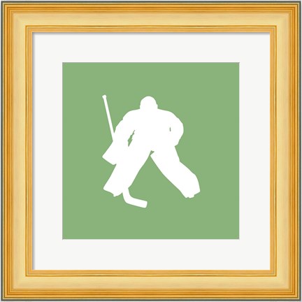 Framed Hockey Player Silhouette - Part II Print