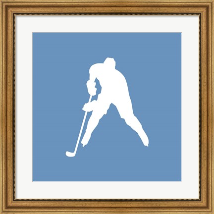 Framed Hockey Player Silhouette - Part III Print