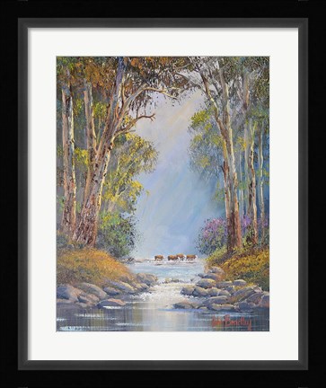 Framed Misty Morning Barrington Print
