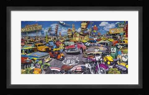 Framed Bikes &amp; Cars Print